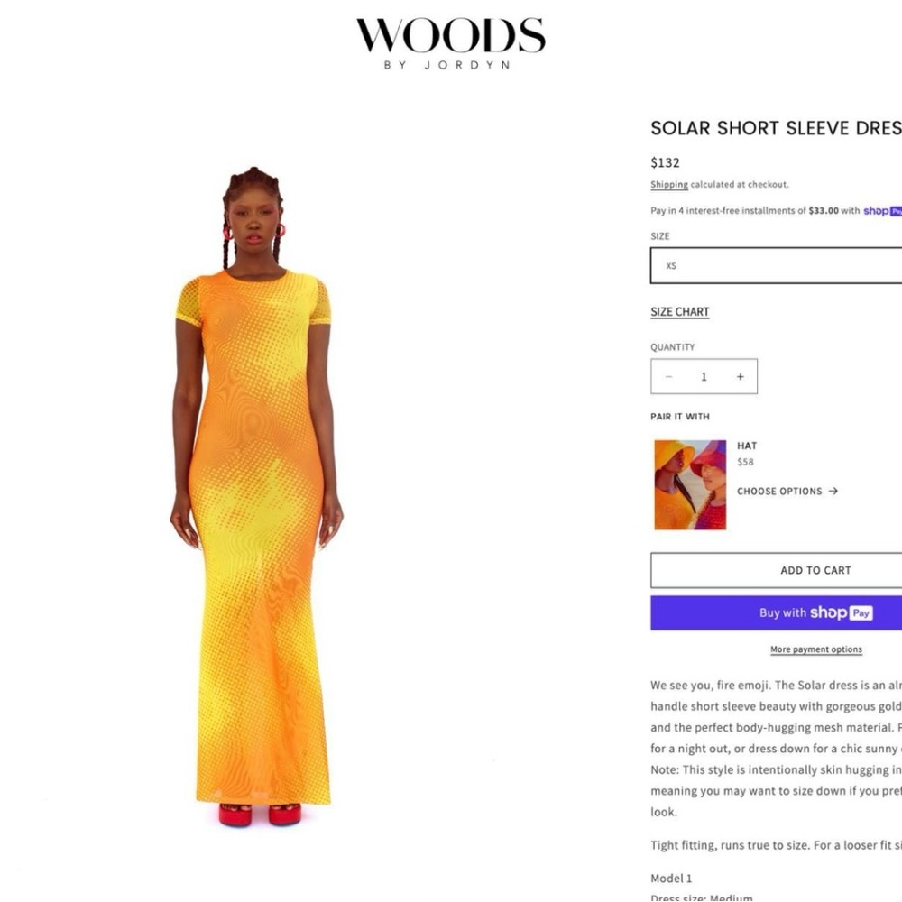 Solar Maxi Dress - Vibrant Orange